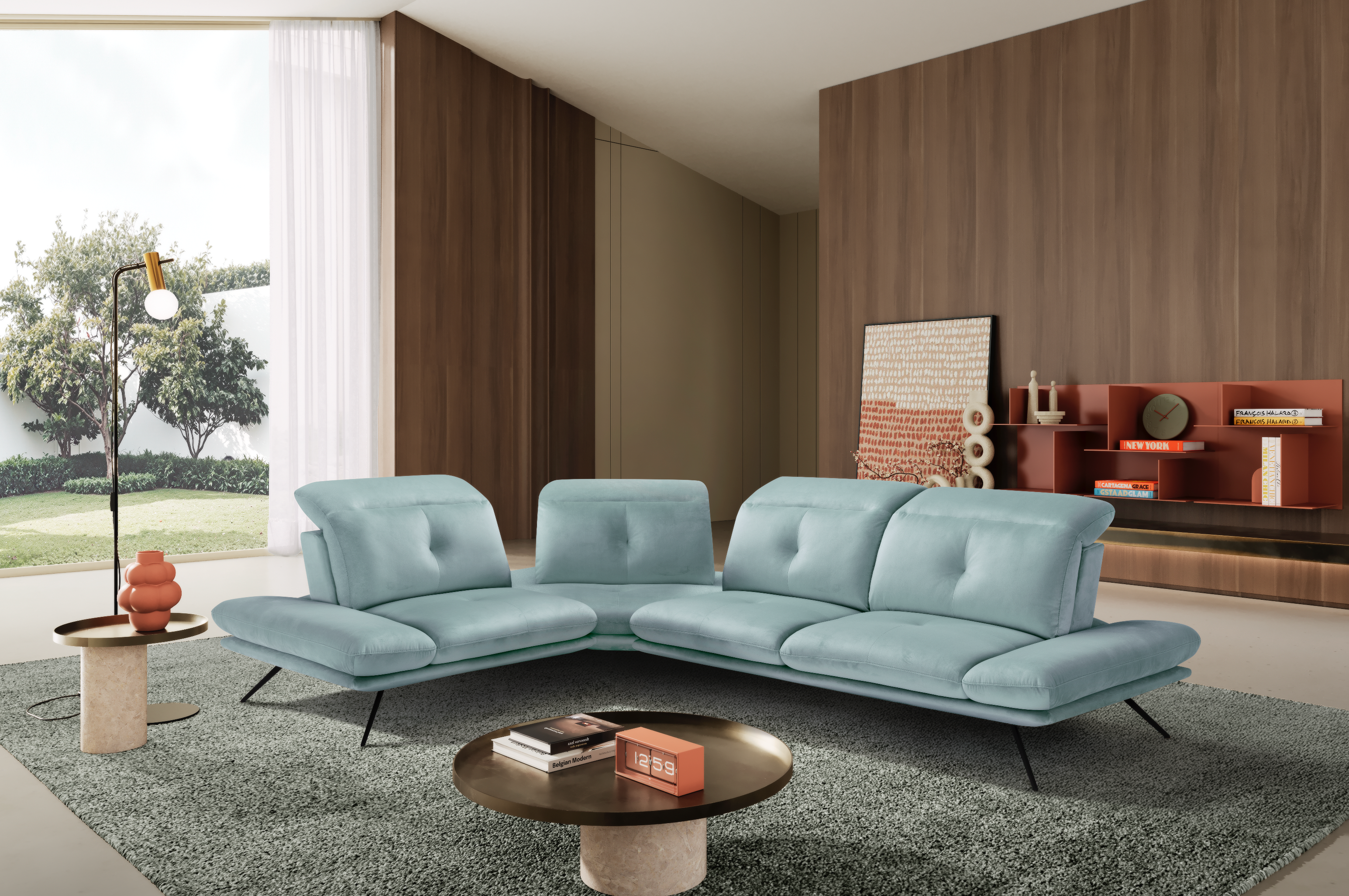 Divano Angolare Miranda – Komodo | Tessuto Viky, Made in Italy - Collezione 2026