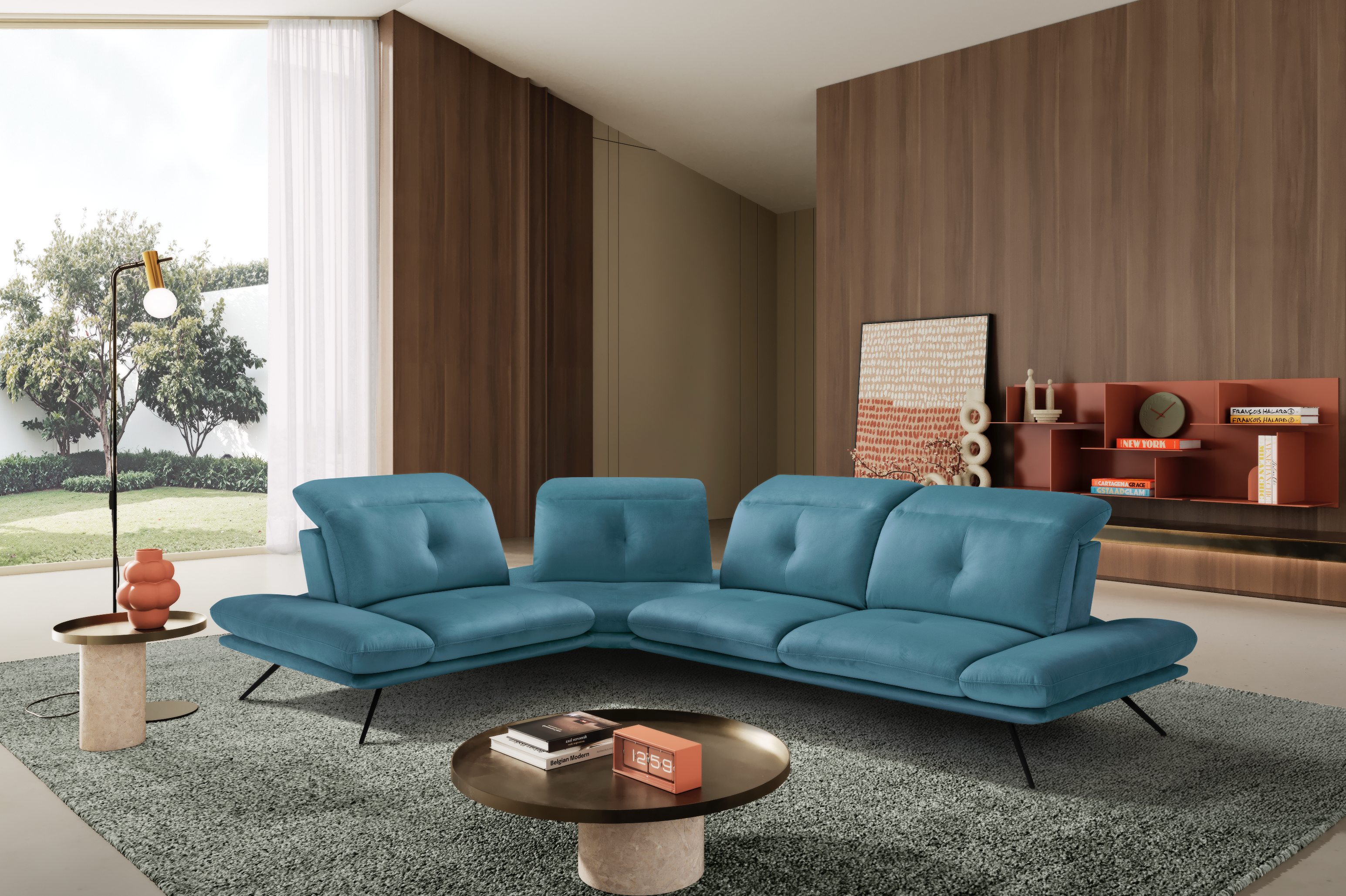 Divano Angolare Miranda – Komodo | Tessuto Viky, Made in Italy - Collezione 2026