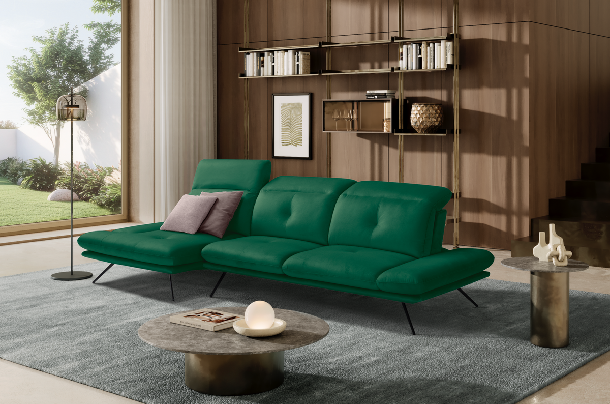 Divano Chaise Longue Miranda – Komodo | Tessuto Viky, Made in Italy - Collezione 2026