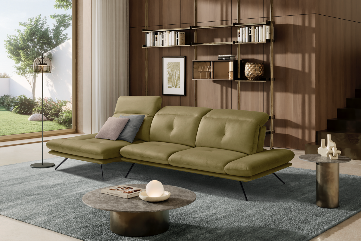 Divano Chaise Longue Miranda – Komodo | Tessuto Viky, Made in Italy - Collezione 2026