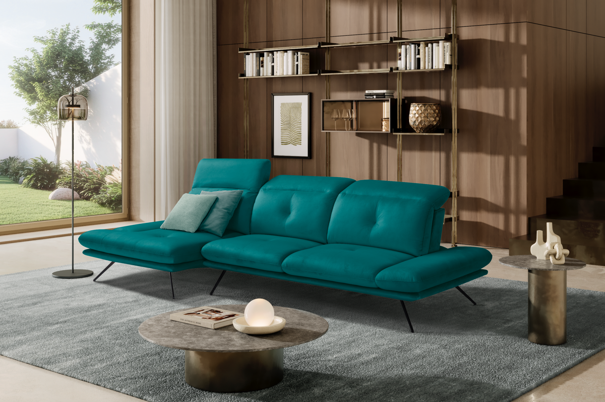 Divano Chaise Longue Miranda – Komodo | Tessuto Viky, Made in Italy - Collezione 2026