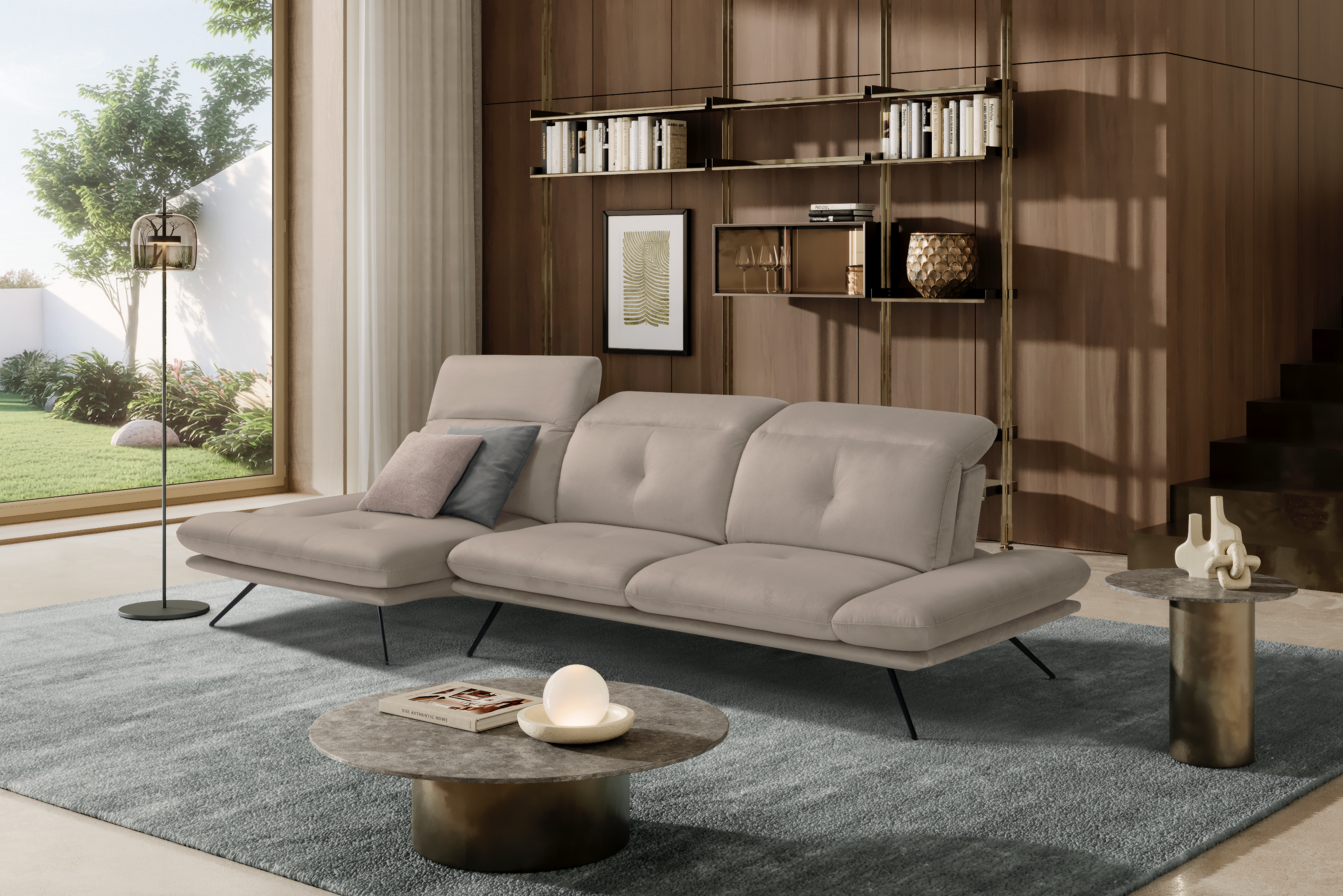 Divano Chaise Longue Miranda – Komodo | Tessuto Viky, Made in Italy - Collezione 2026
