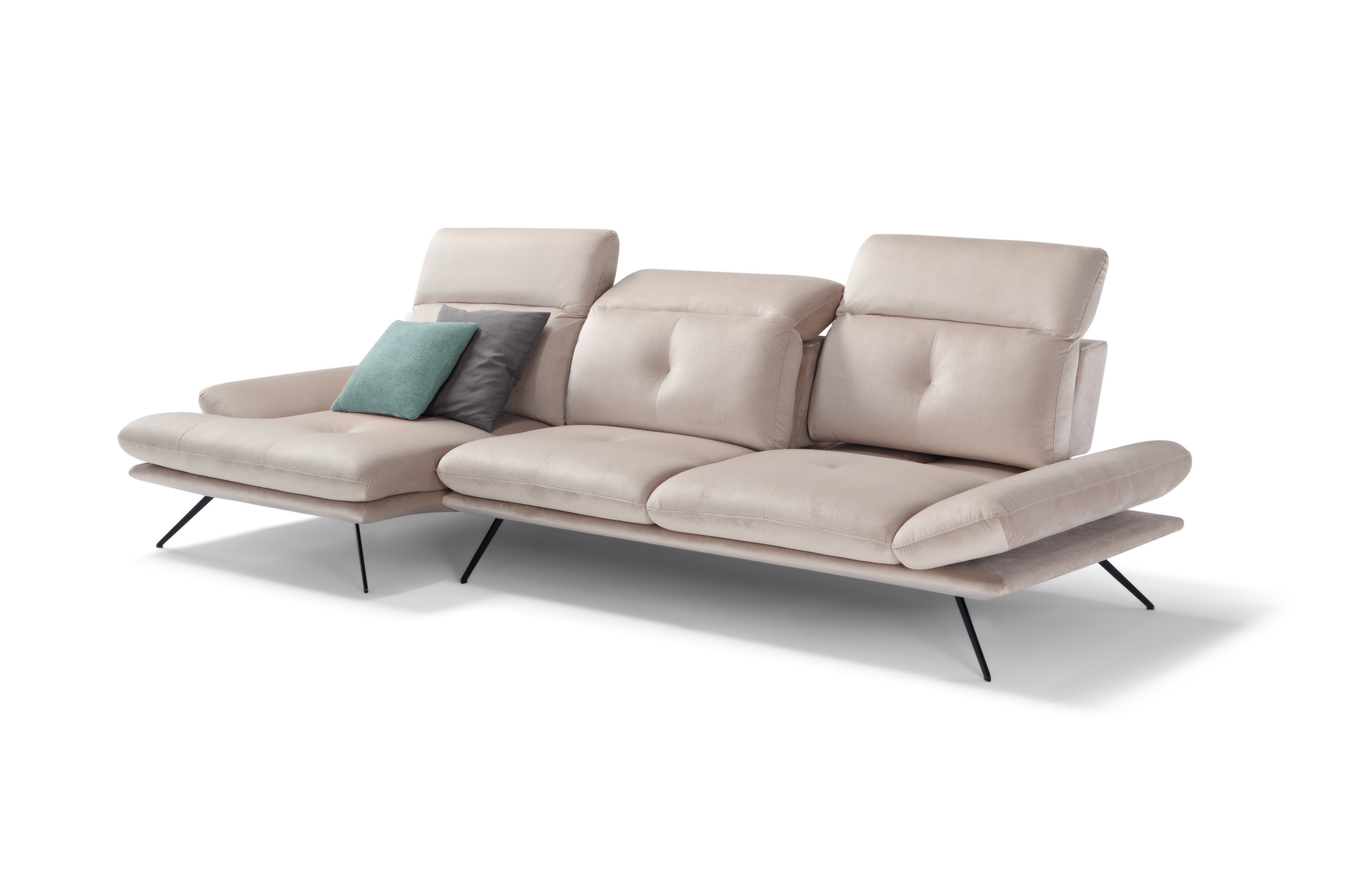 Divano Chaise Longue Miranda – Komodo | Tessuto Viky, Made in Italy - Collezione 2026