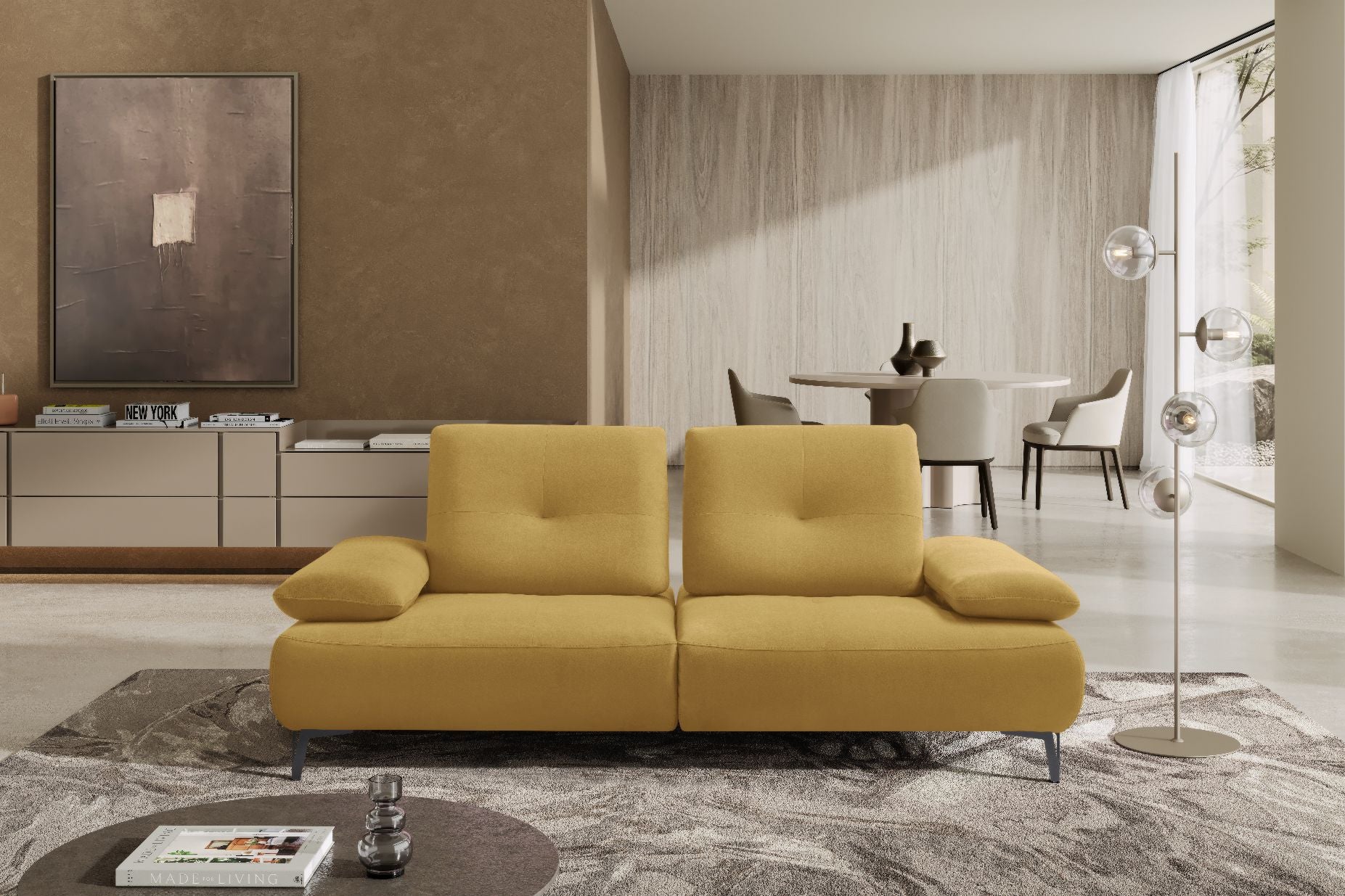 Divano 2 Posti Tokio – Komodo | Tessuto Psiche Idrorepellente, Made in Italy