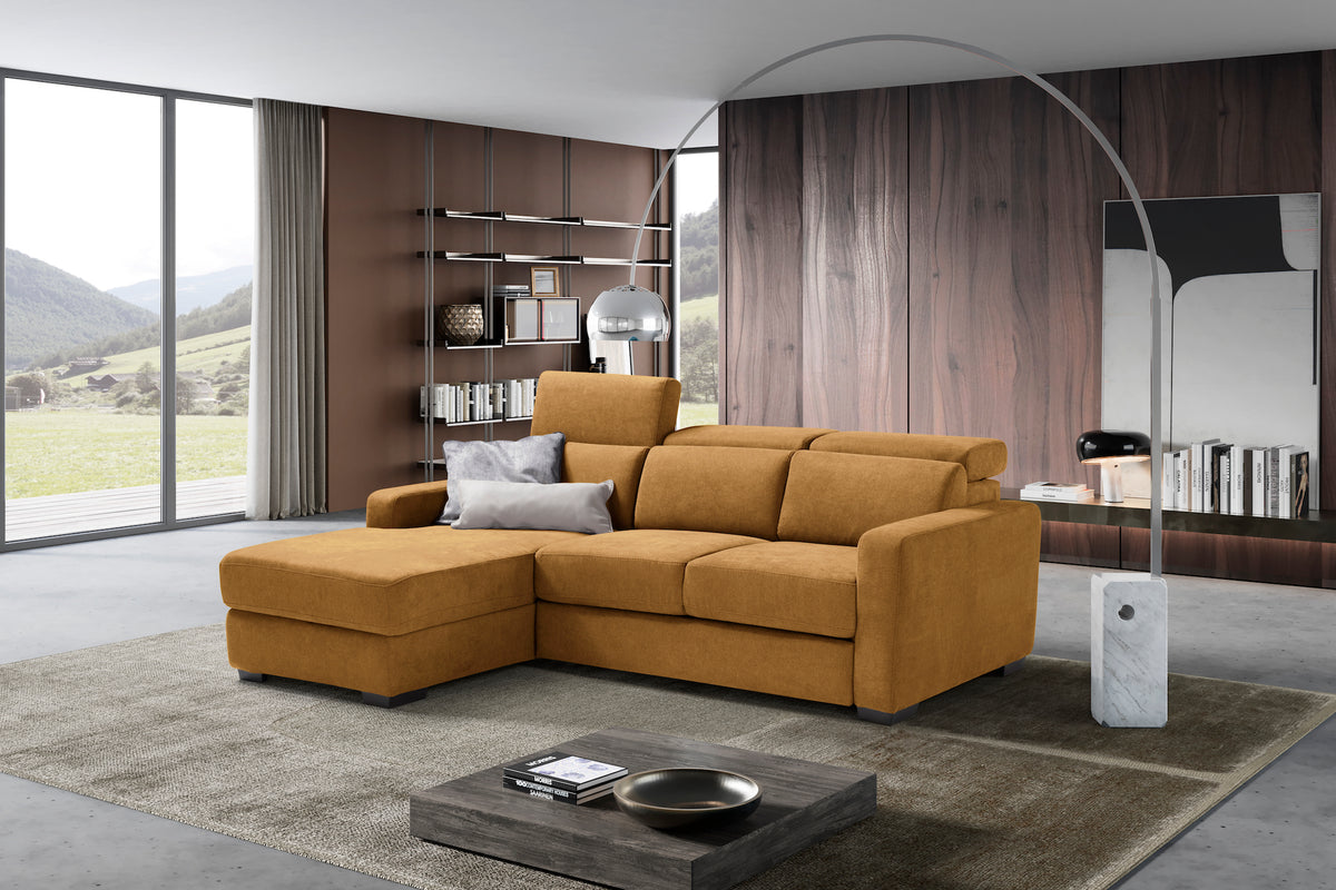 MORGANA divano chaise longue - apertura letto KOMODO