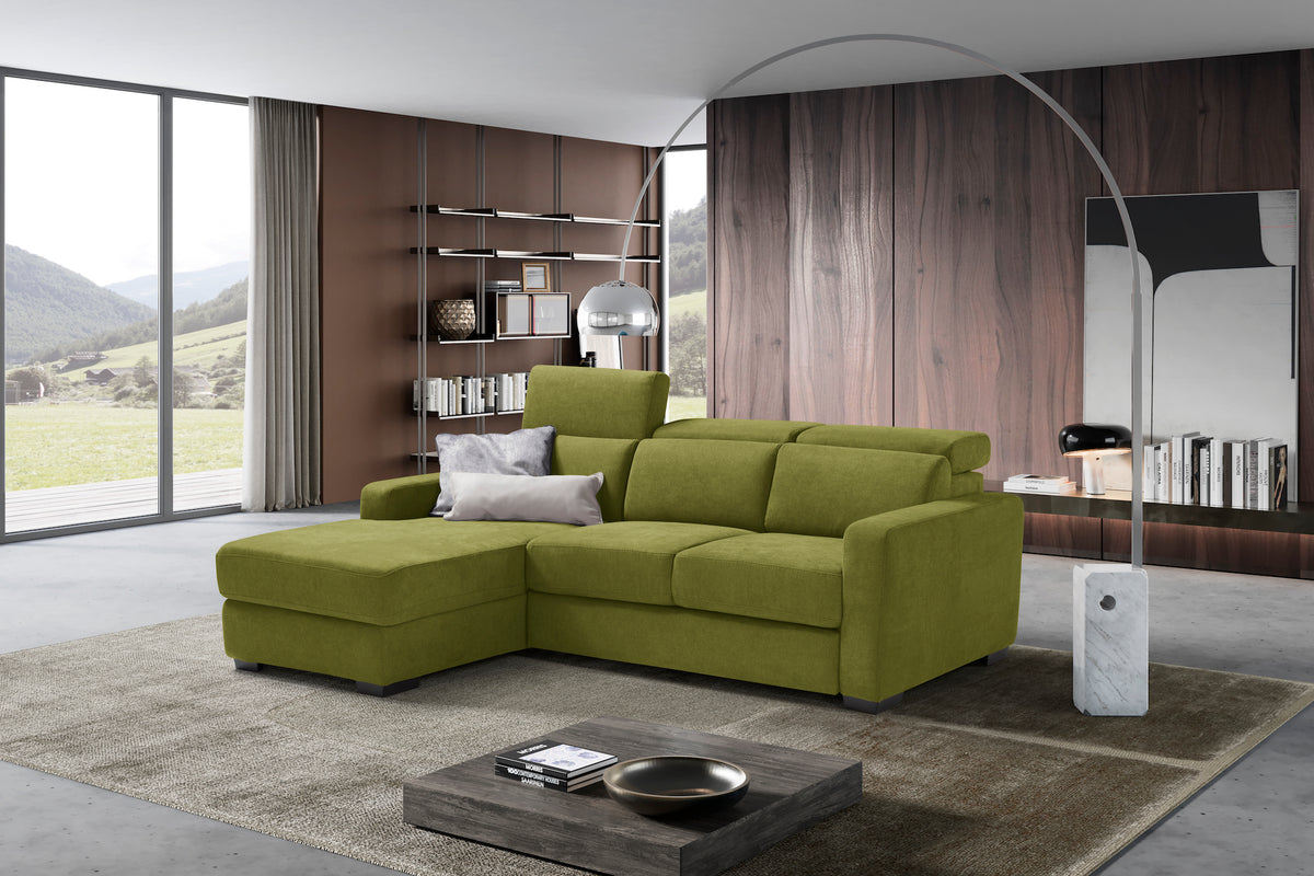 MORGANA divano chaise longue - apertura letto KOMODO