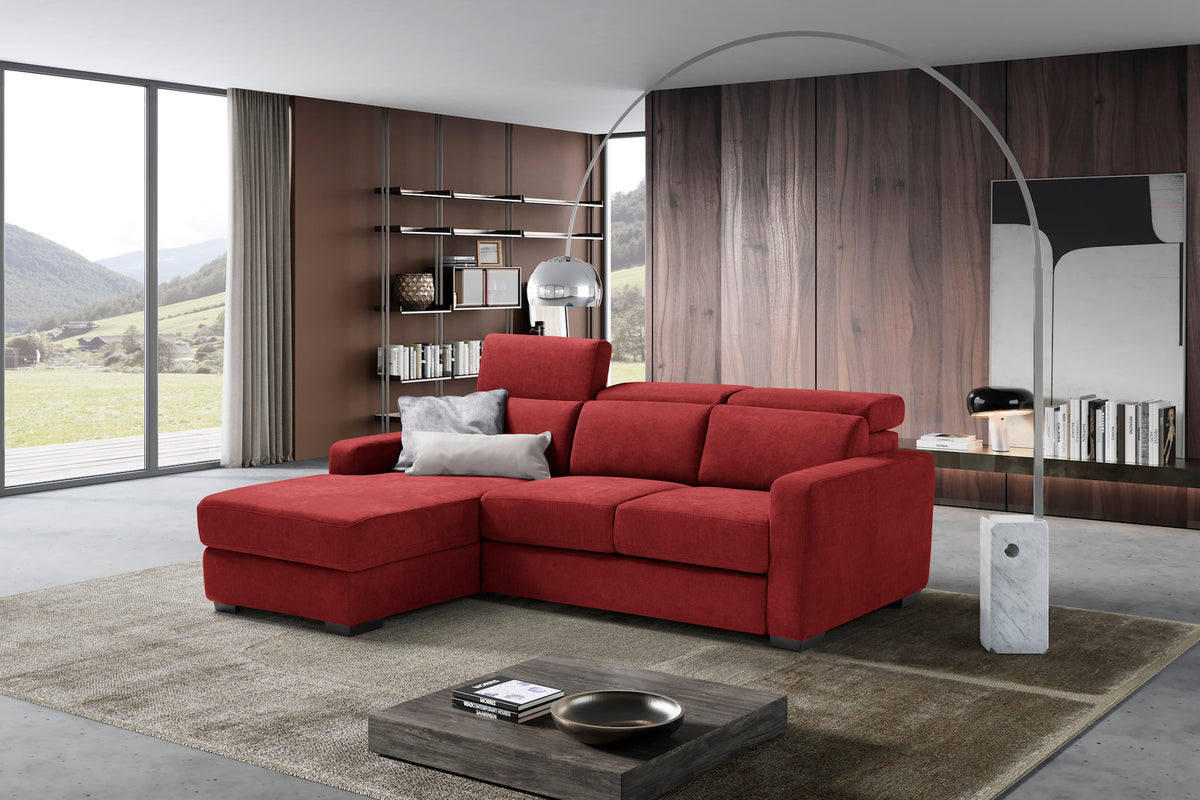 MORGANA divano chaise longue - apertura letto KOMODO