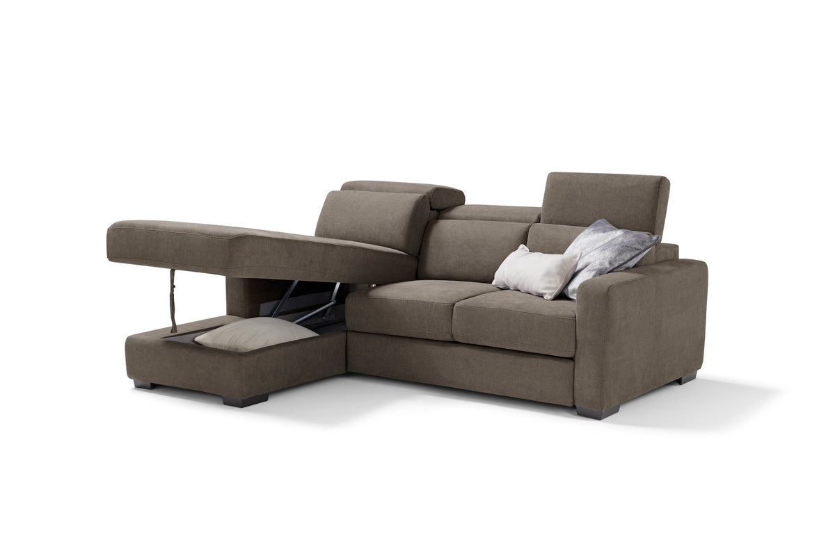 MORGANA divano chaise longue - apertura letto KOMODO