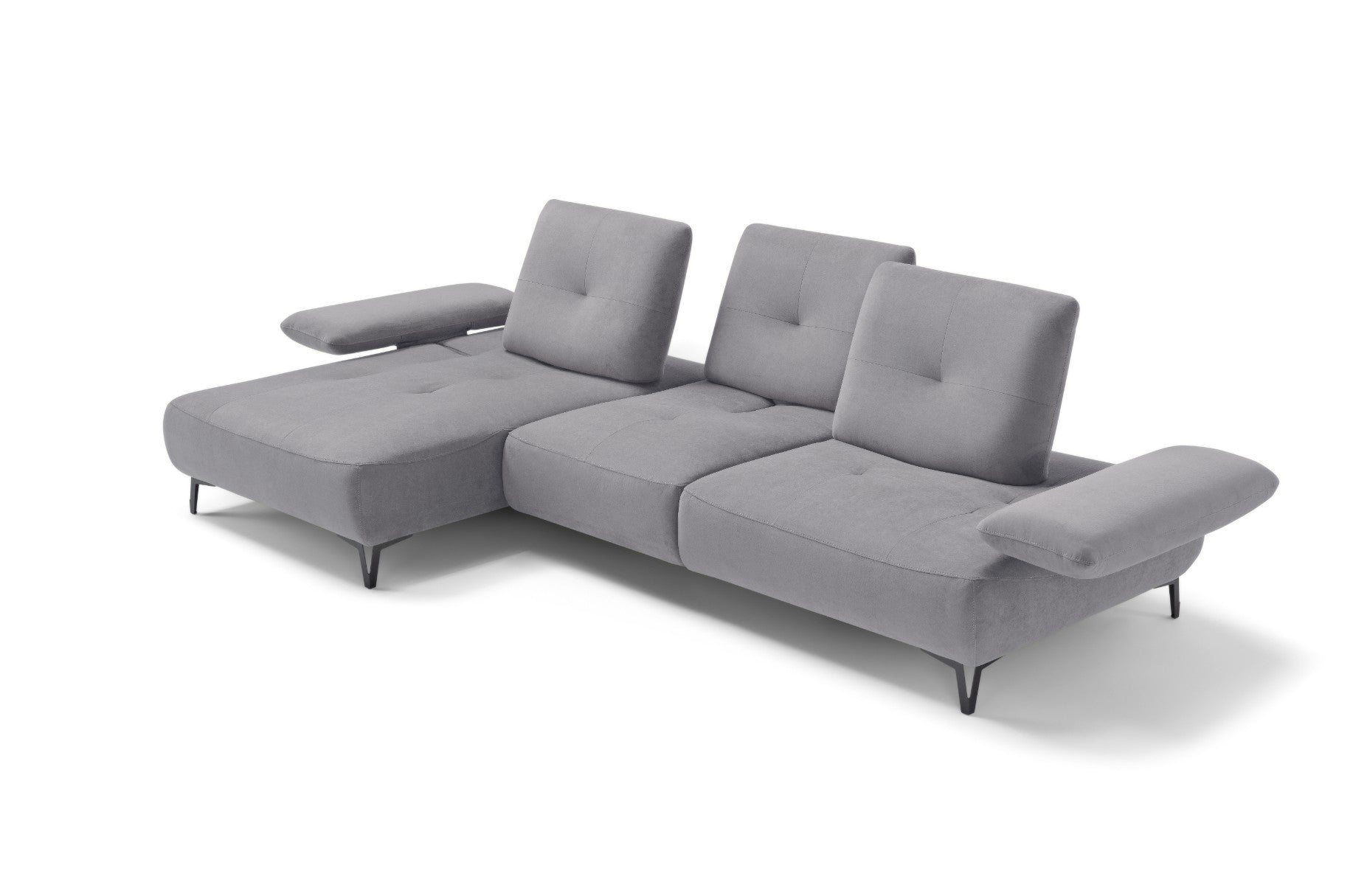 Divano 2 Posti con Chaise Longue Tokio – Komodo | Tessuto Psiche Idrorepellente, Made in Italy