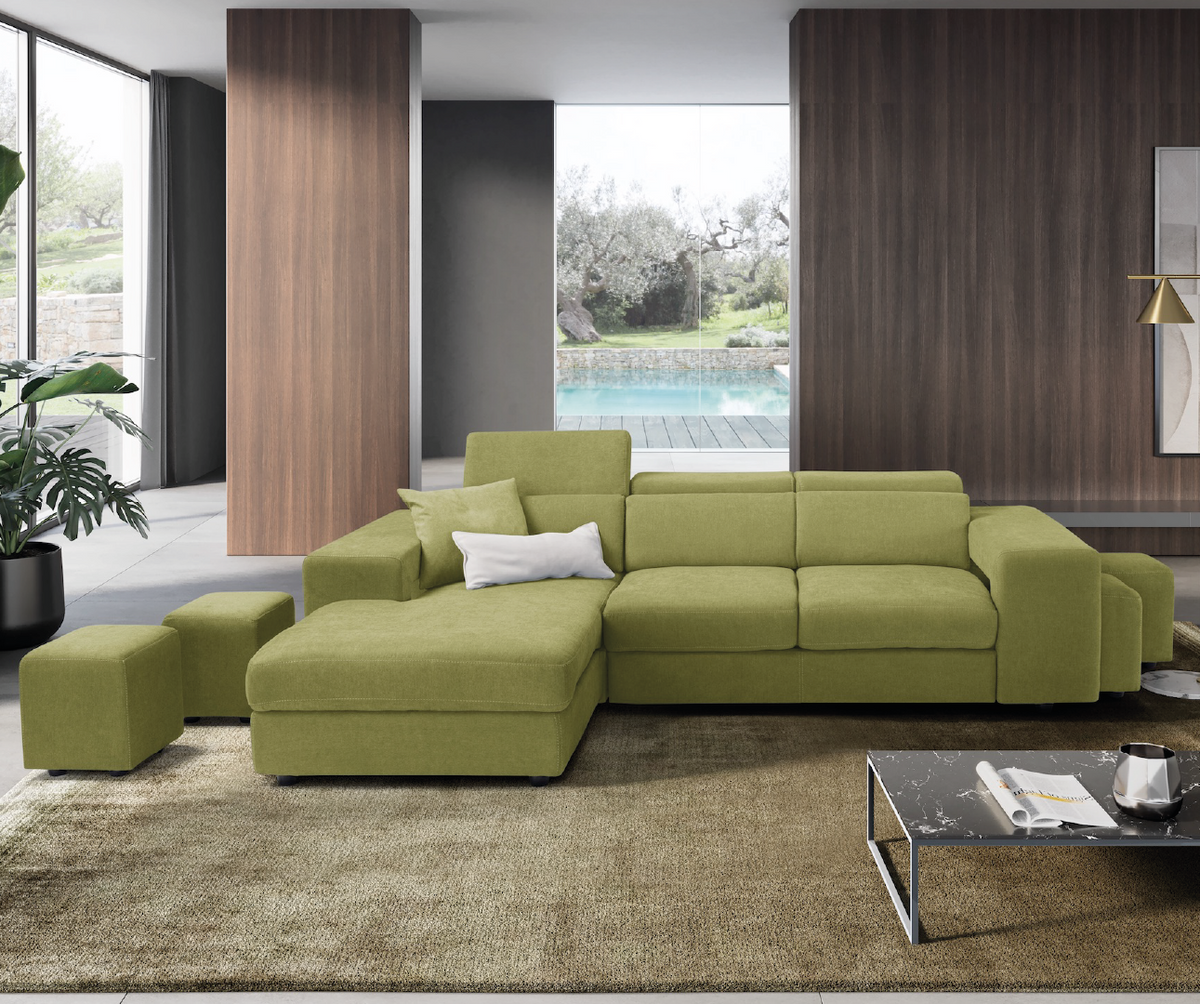 TALENTO divano chaise longue - apertura letto KOMODO