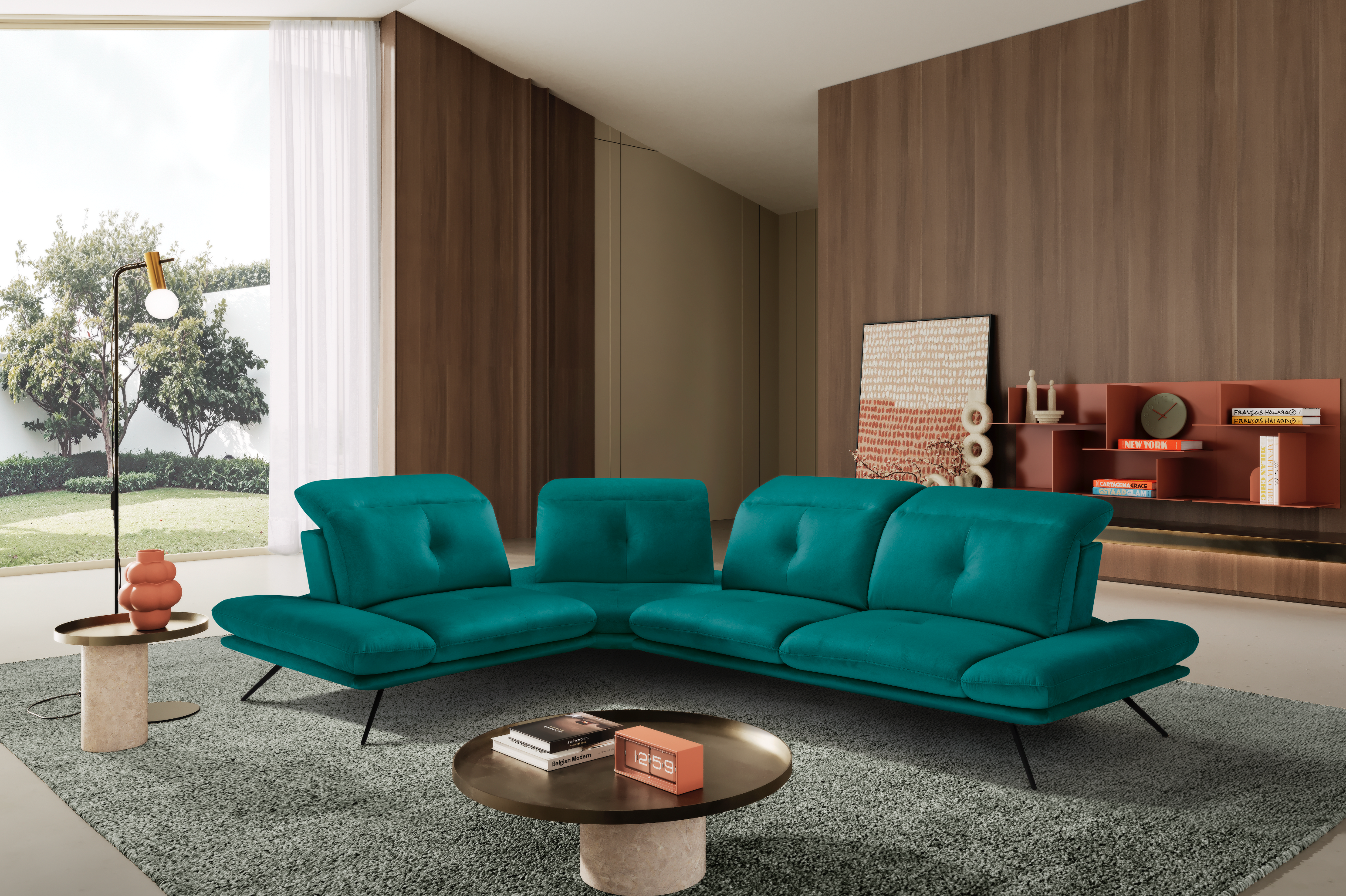 Divano Angolare Miranda – Komodo | Tessuto Viky, Made in Italy - Collezione 2026