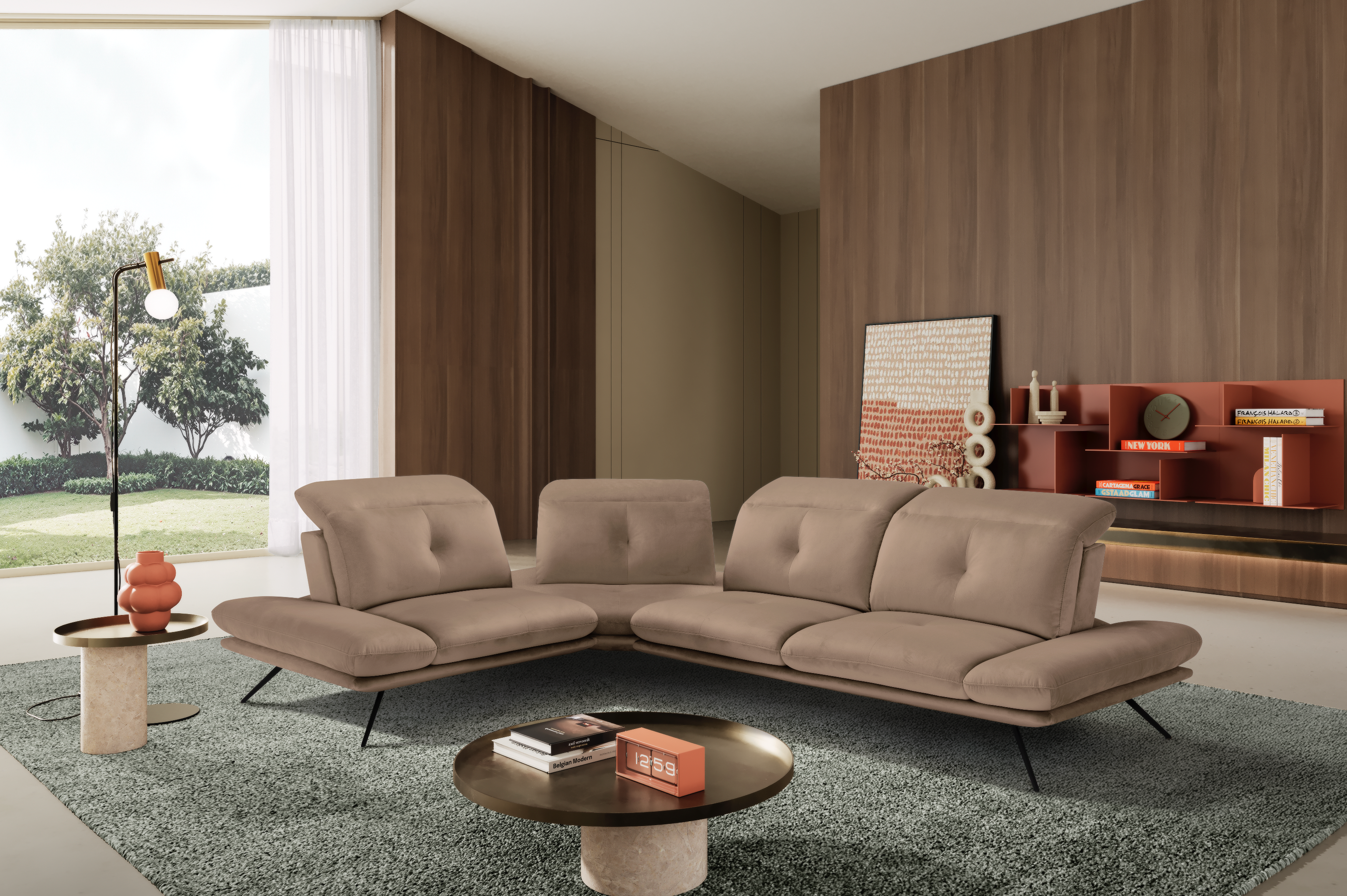 Divano Angolare Miranda – Komodo | Tessuto Viky, Made in Italy - Collezione 2026