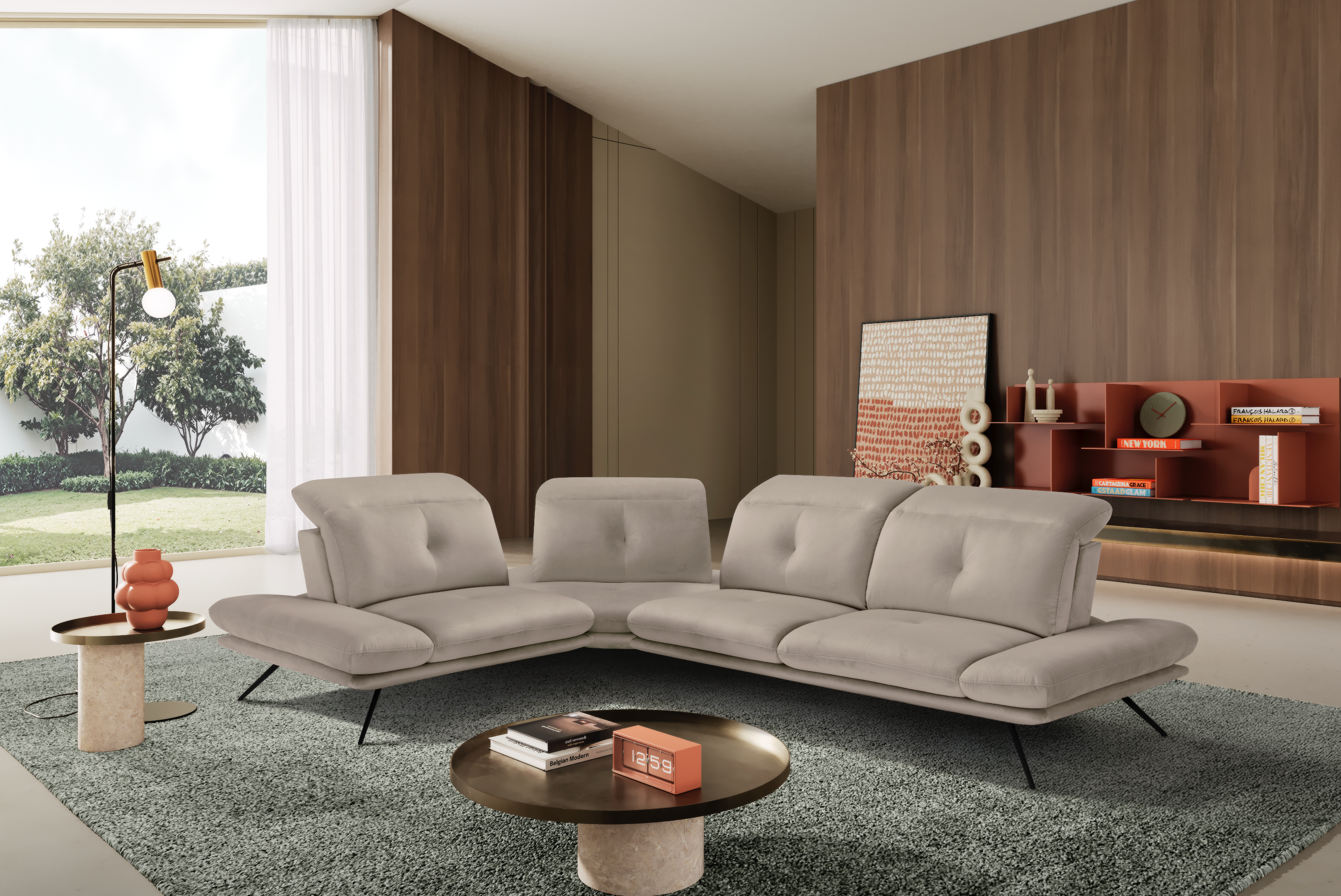 Divano Angolare Miranda – Komodo | Tessuto Viky, Made in Italy - Collezione 2026