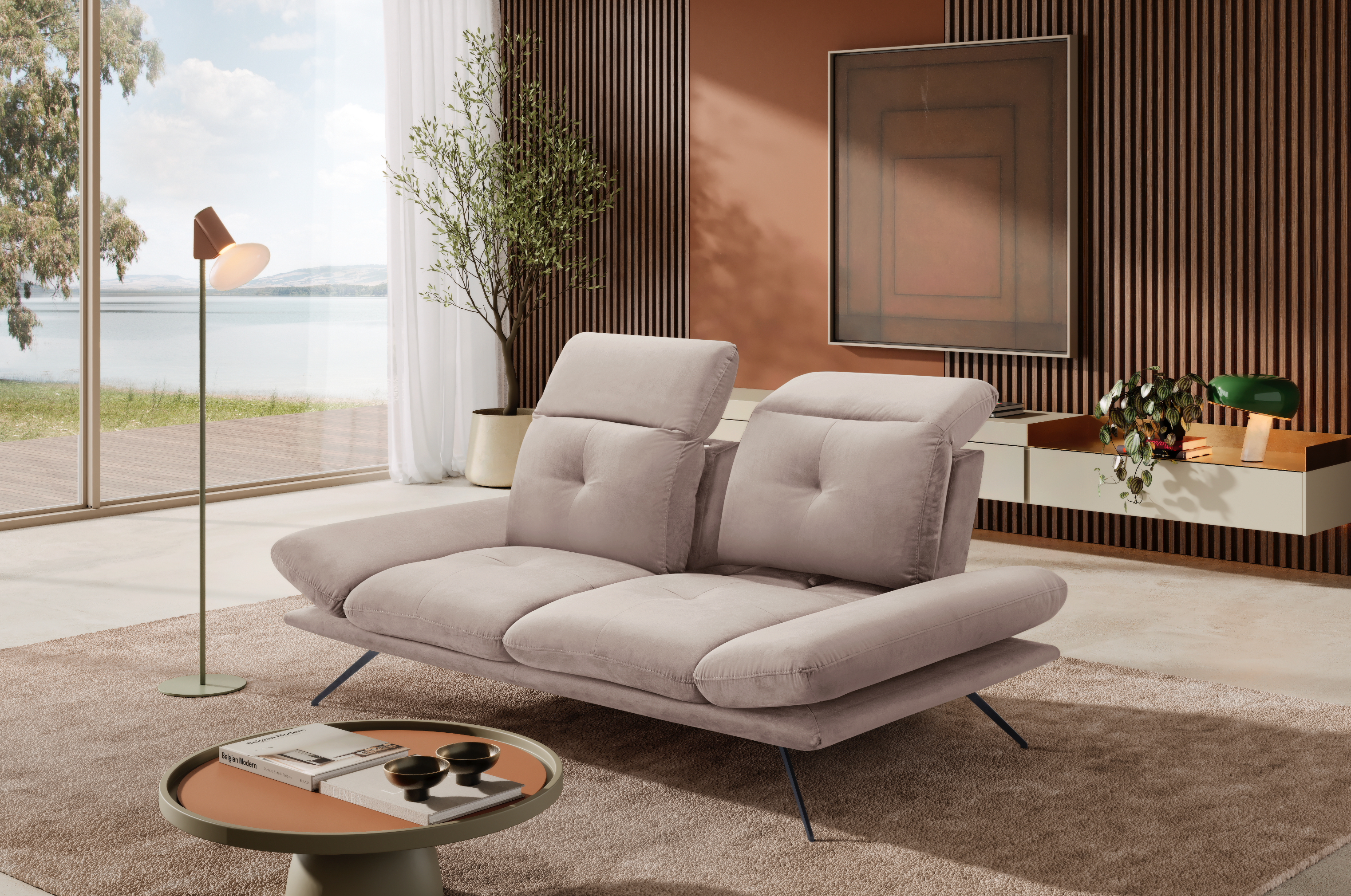 Divano 2 Posti Miranda – Komodo | Tessuto Viky, Made in Italy - Collezione 2026