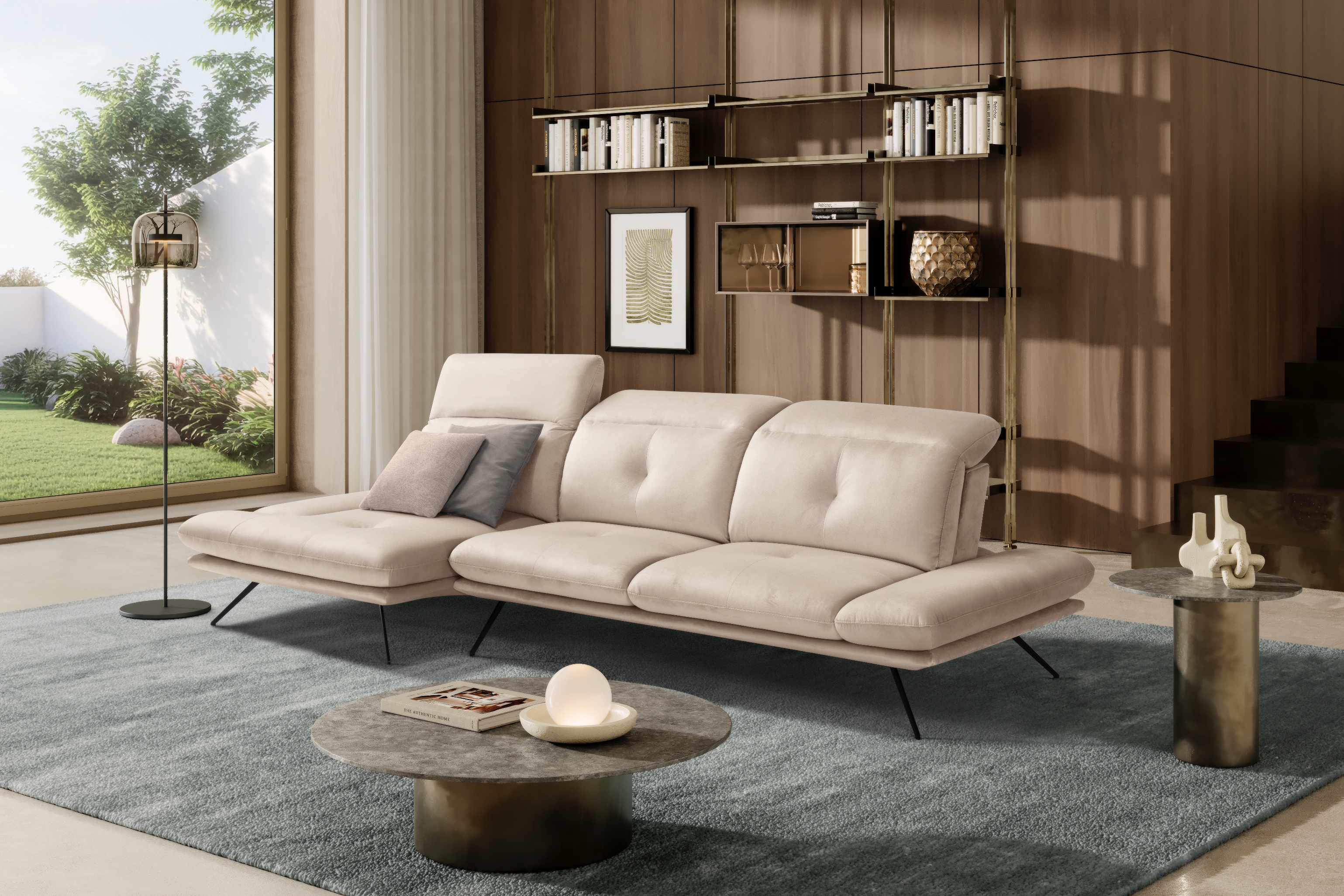 Divano Chaise Longue Miranda – Komodo | Tessuto Viky, Made in Italy - Collezione 2026