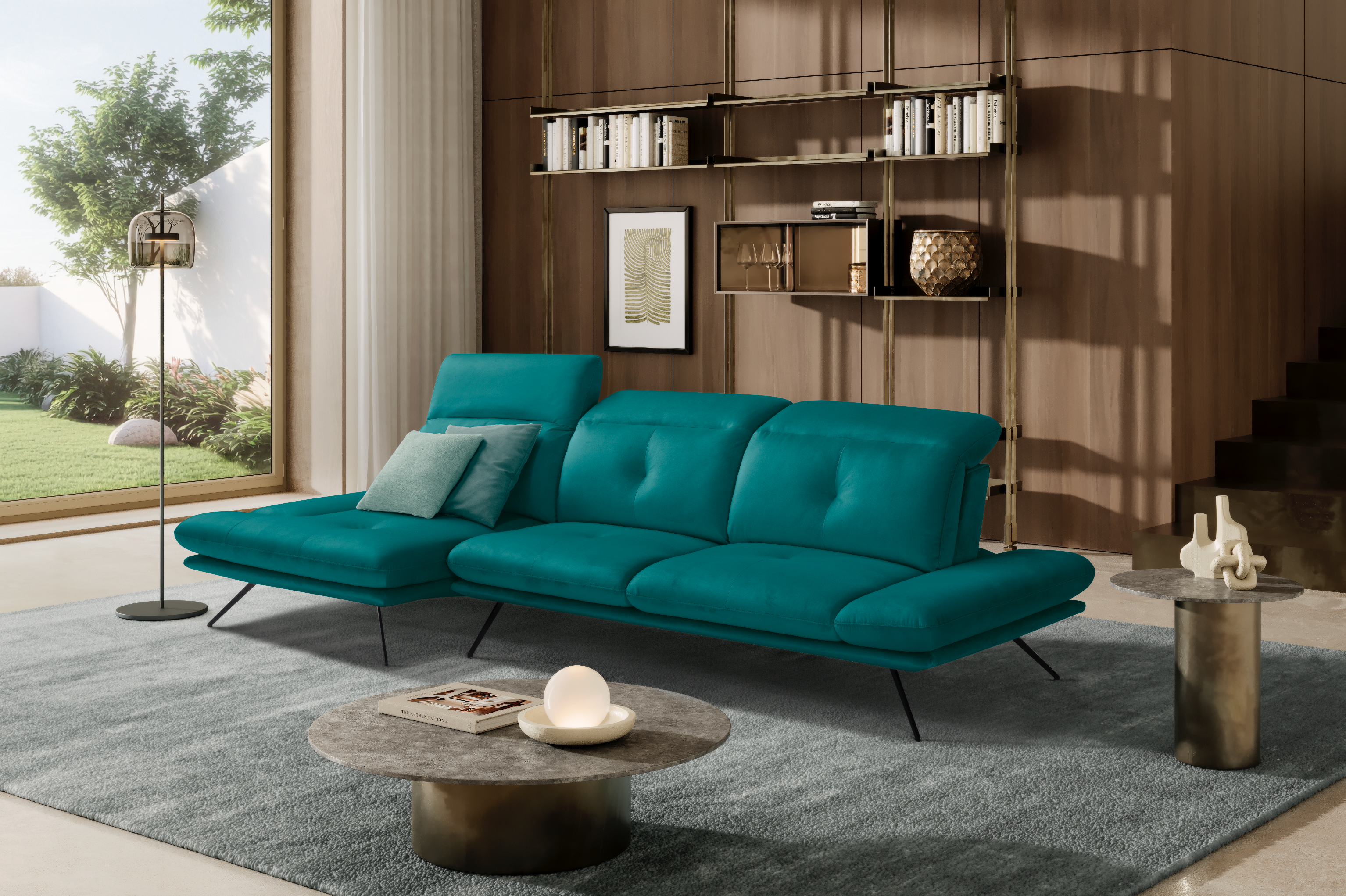 Divano Chaise Longue Miranda – Komodo | Tessuto Viky, Made in Italy - Collezione 2026