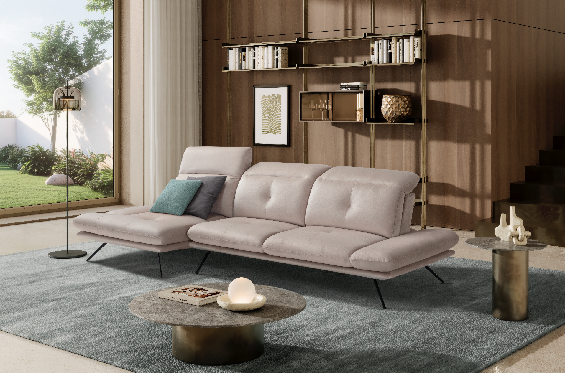 Divano Chaise Longue Miranda – Komodo | Tessuto Viky, Made in Italy - Collezione 2026