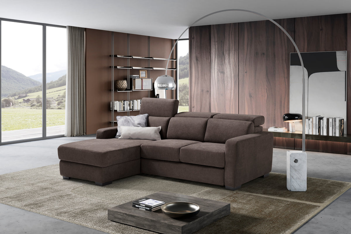 MORGANA divano chaise longue - apertura letto KOMODO