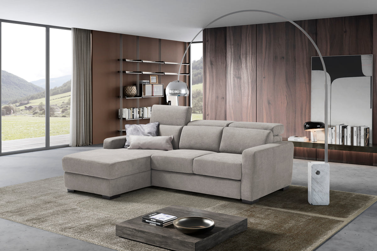 MORGANA divano chaise longue - apertura letto KOMODO