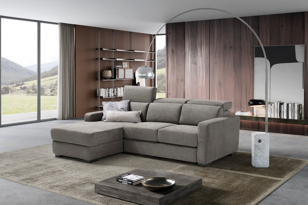 MORGANA divano chaise longue - apertura letto KOMODO