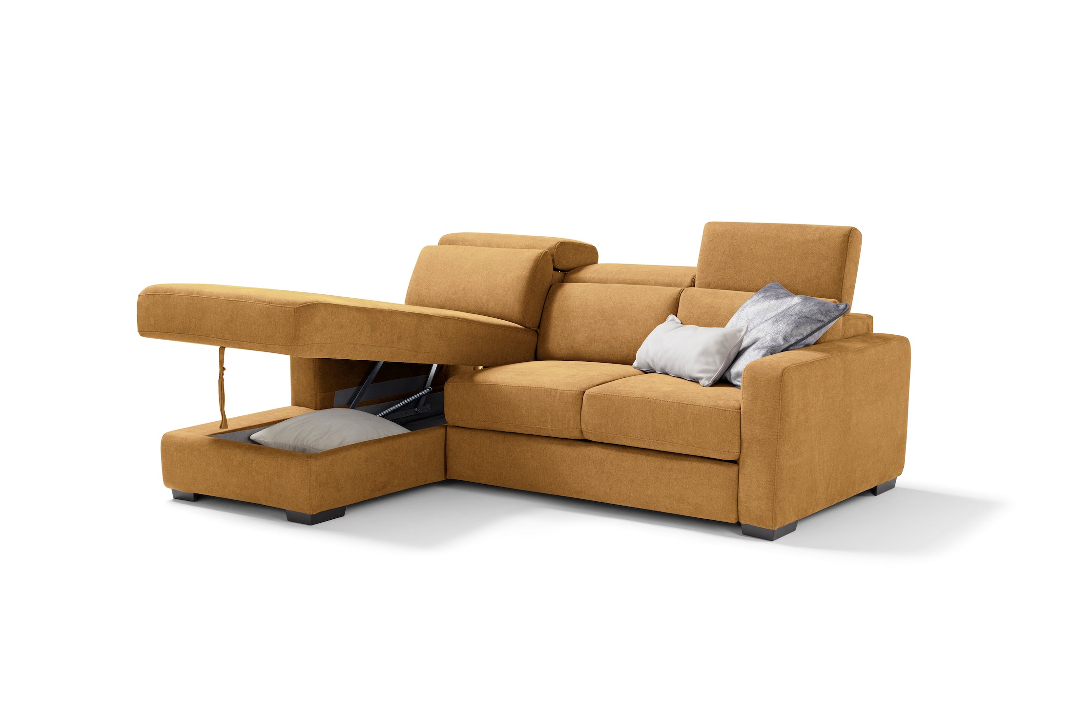 MORGANA divano chaise longue - apertura letto KOMODO
