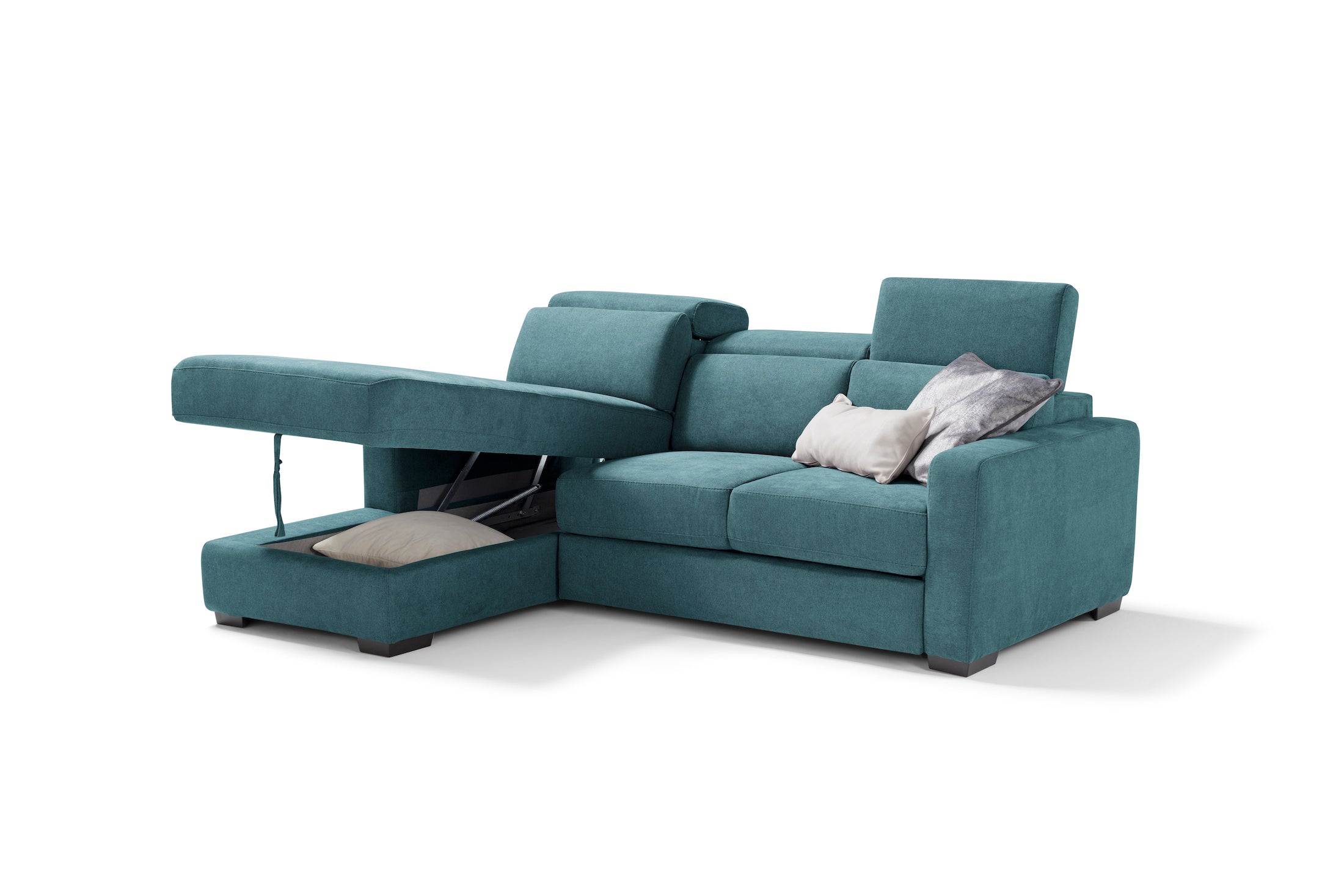 MORGANA divano chaise longue - apertura letto KOMODO