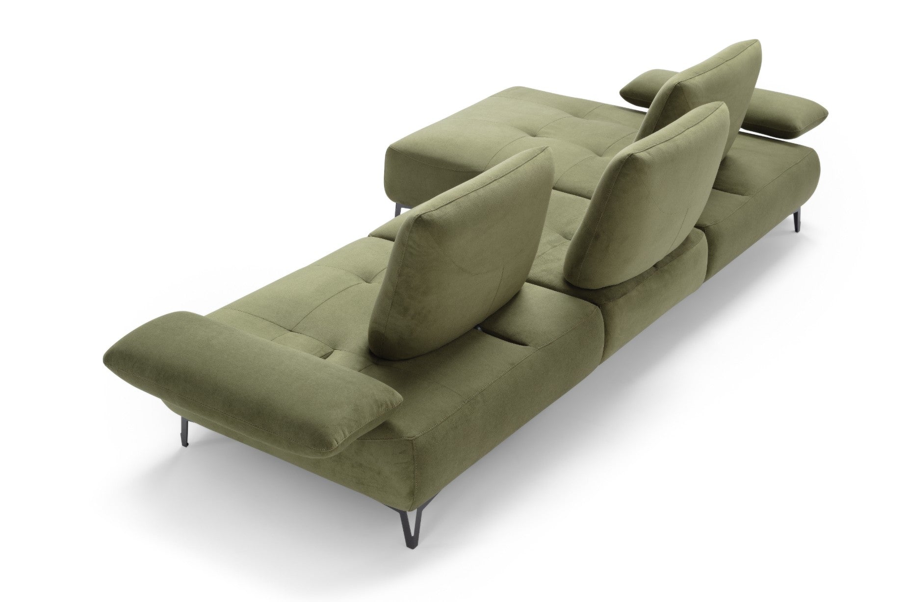 Divano 2 Posti con Chaise Longue Tokio – Komodo | Tessuto Psiche Idrorepellente, Made in Italy