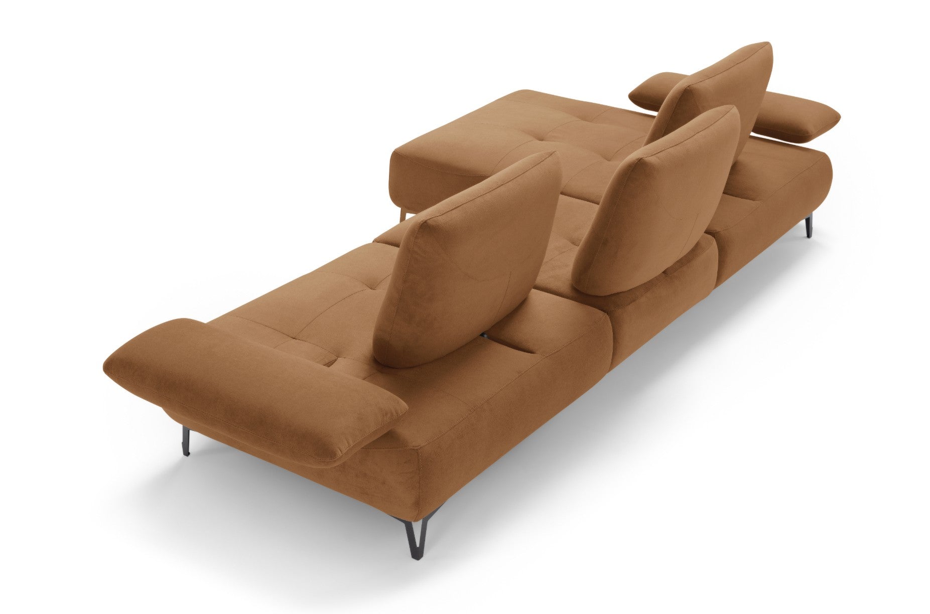 Divano 2 Posti con Chaise Longue Tokio – Komodo | Tessuto Psiche Idrorepellente, Made in Italy
