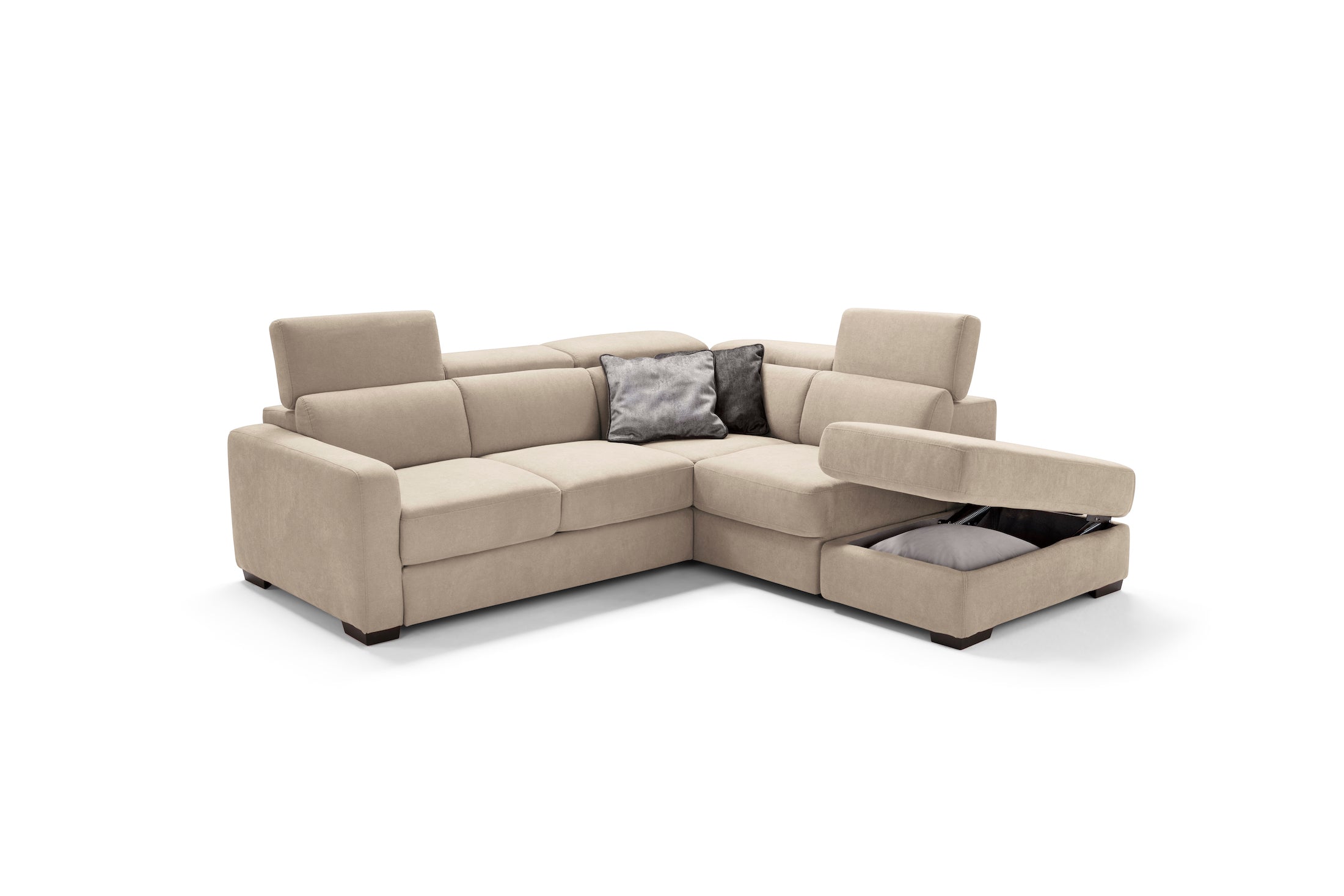 divano letto angolare morgana con contenitore komodo