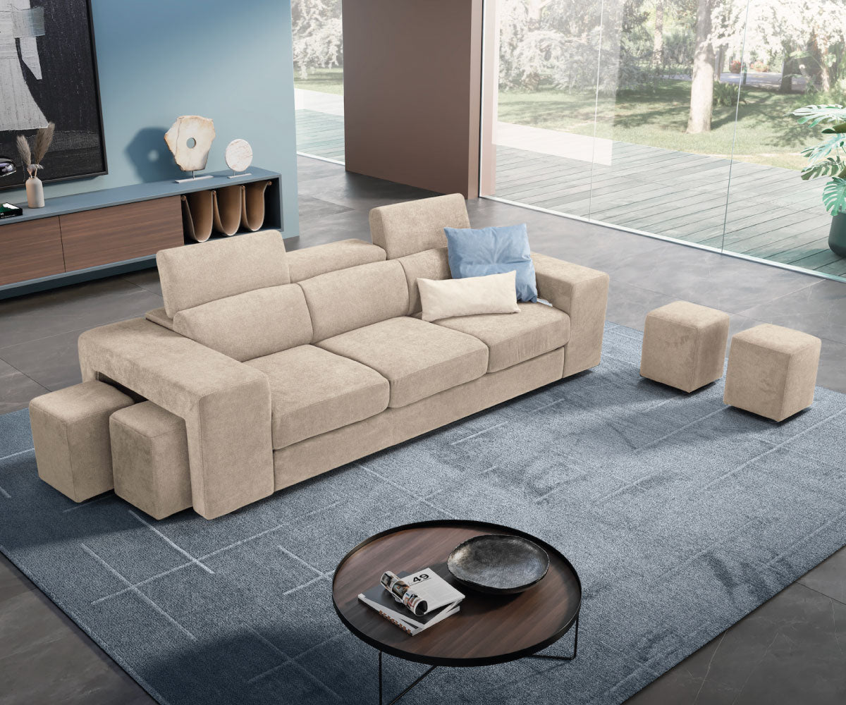 Divano TALENTO Lineare 3 posti - BEIGE CHIARO Pronta Consegna